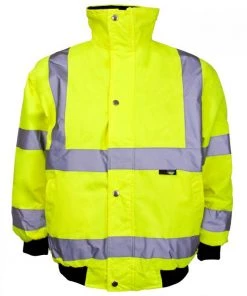 Supertouch Hi Vis Yellow Junior Bomber Jacket