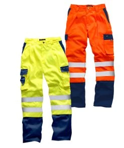 All Standsafe Hi Vis 2 Tone Polycotton Work Trouser