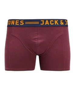 Jack & Jones JACLICHFIELD 3 Pack Boxers -BURGUNDY Mens Accessories