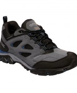 Mens Footwear Regatta Mens Holcombe Waterproof Walking Shoe -GRANITE/DENIM