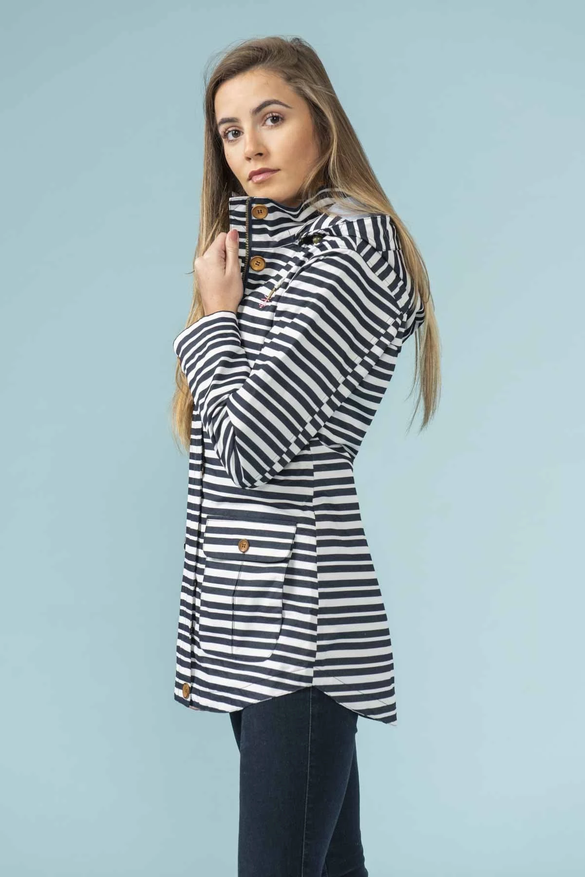 Ladies Jackets & Bodywarmers Lighthouse Tori Jacket -NAVY STRIPE