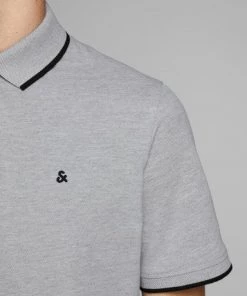 Mens Polos, Tees & Shirts Jack & Jones JJEPAULOS Polo -LIGHT GREY