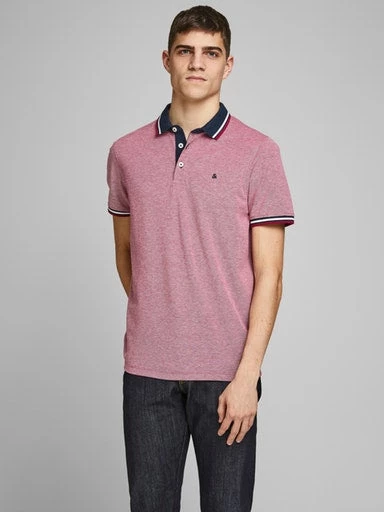 Jack & Jones JJEPAULOS Polo -RIO RED Mens Polos, Tees & Shirts