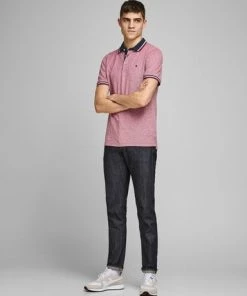 Jack & Jones JJEPAULOS Polo -RIO RED Mens Polos, Tees & Shirts