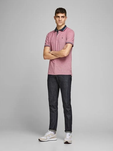 Jack & Jones JJEPAULOS Polo -RIO RED Mens Polos, Tees & Shirts