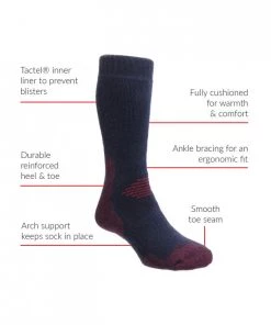 HJHall ProTrek HJ704 Dual Skin Anti Blister Walking Sock Mens Accessories
