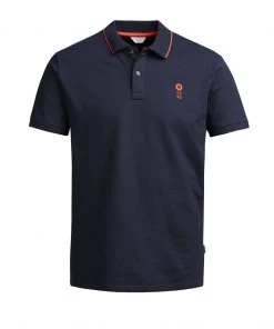 Mens Polos, Tees & Shirts Jack & Jones JCOSTONE Polo -SKY CAPTAIN (M, L, XXL Only)