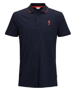 Mens Polos, Tees & Shirts Jack & Jones JCOSTONE Polo -SKY CAPTAIN (M, L, XXL Only)