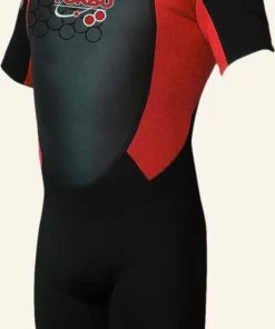 TWF Mens Turbo Shortie Wetsuit -RED