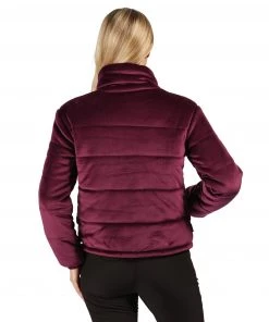 Ladies Jackets & Bodywarmers Regatta Ladies Elbury Velour Puffer Jacket -PRUNE (14 Only)