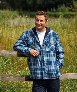 Champion Mens Merrow Fleece Lined Hooded Work Shirt