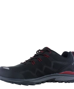 Hi Tec Mens Stinger Waterproof Shoe -BLACK/RED Mens Footwear