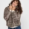 Ladies Jackets & Bodywarmers Jacqueline De Yong ERICA Padded Jacket -LEOPARD (S Only)