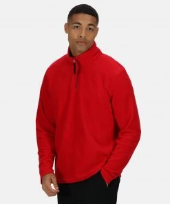 Regatta Mens Micro Zip Fleece -RED