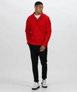 Regatta Mens Micro Zip Fleece -RED