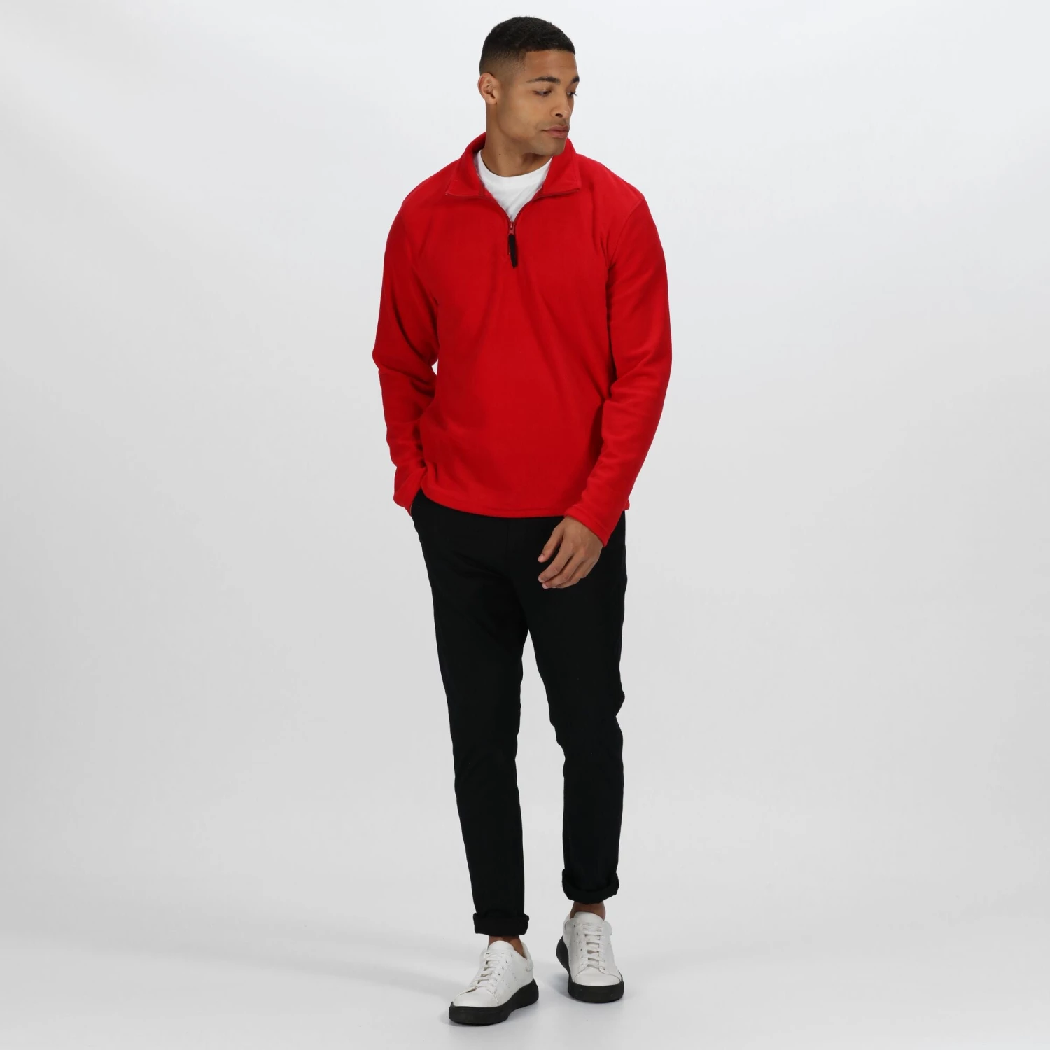 Regatta Mens Micro Zip Fleece -RED