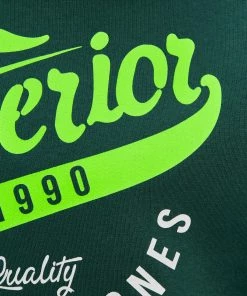 Jack & Jones JNR Jack & Jones JJELOGO2 Boys Hoody -GREEN Kids Hoodies & Sweatshirts