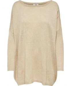 Jacqueline De Yong ZOE 7/8 Oversize Knit -CEMENT Ladies Clearance