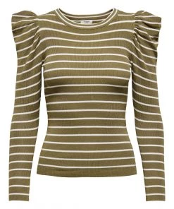 Jacqueline De Yong CEROL Long Sleeved Pullover -GREY Ladies Polos, Tees & Shirts