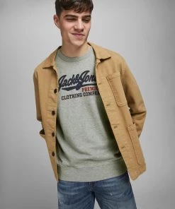 Mens Hoodies & Sweatshirts Jack & Jones JPRBLUDRIVER Sweatshirt -LIGHT GREY