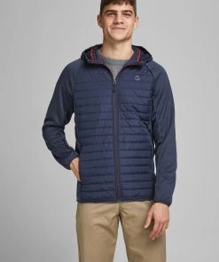Jack & Jones JJEMULTI Hybrid Jacket -NAVY BLAZER Mens Jackets & Bodywarmers