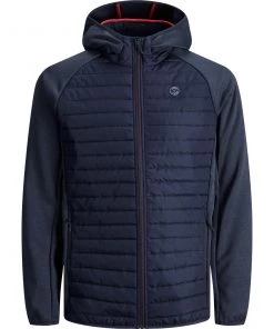 Jack & Jones JJEMULTI Hybrid Jacket -NAVY BLAZER Mens Jackets & Bodywarmers