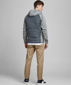Mens Jackets & Bodywarmers Jack & Jones JJEMULTI Hybrid Jacket -GREY MELANGE