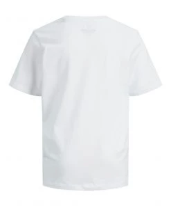 Jack & Jones JNR Jack & Jones JJENEON Boys Tee -WHITE Kids Polos, Tees, & Shirts