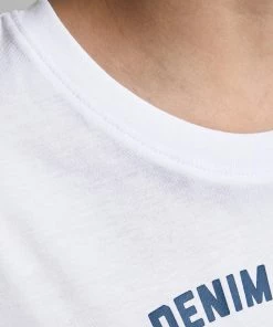 Jack & Jones JNR Jack & Jones JJENEON Boys Tee -WHITE Kids Polos, Tees, & Shirts