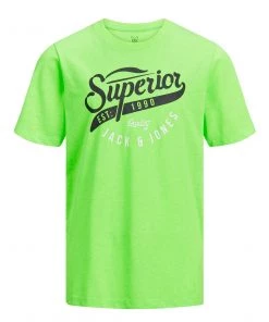 Jack & Jones JNR Jack & Jones JJENEON Boys Tee -GREEN (13-14 Only) Kids Polos, Tees, & Shirts