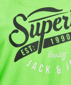 Jack & Jones JNR Jack & Jones JJENEON Boys Tee -GREEN (13-14 Only) Kids Polos, Tees, & Shirts