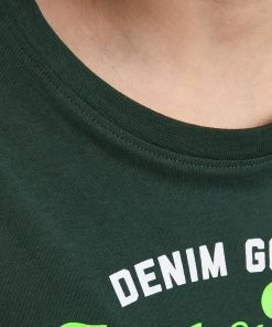 Jack & Jones JNR Kids Polos, Tees, & Shirts Jack & Jones JJENEON Boys Tee -DARK SPRUCE