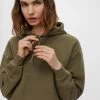 Ladies Hoodies & Sweatshirts Pieces CHILLI Hoody -OLIVE