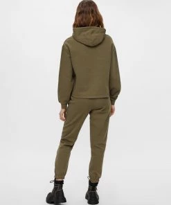 Ladies Hoodies & Sweatshirts Pieces CHILLI Hoody -OLIVE