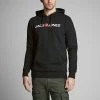 Jack & Jones JJECORP Hoody -BLACK Mens Hoodies & Sweatshirts