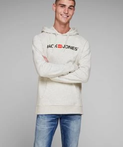 Jack & Jones JJECORP Hoody -LIGHT GREY