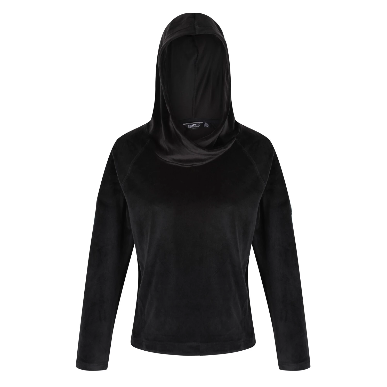 Regatta Ladies Kelilah Velour Fleece Hoody -BLACK Ladies Fleeces & Midlayers