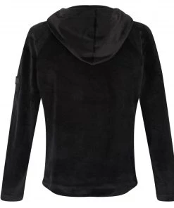 Regatta Ladies Kelilah Velour Fleece Hoody -BLACK Ladies Fleeces & Midlayers