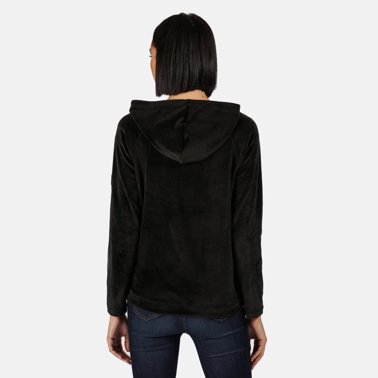 Regatta Ladies Kelilah Velour Fleece Hoody -BLACK Ladies Fleeces & Midlayers