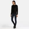 Regatta Ladies Kelilah Velour Fleece Hoody -BLACK Ladies Fleeces & Midlayers