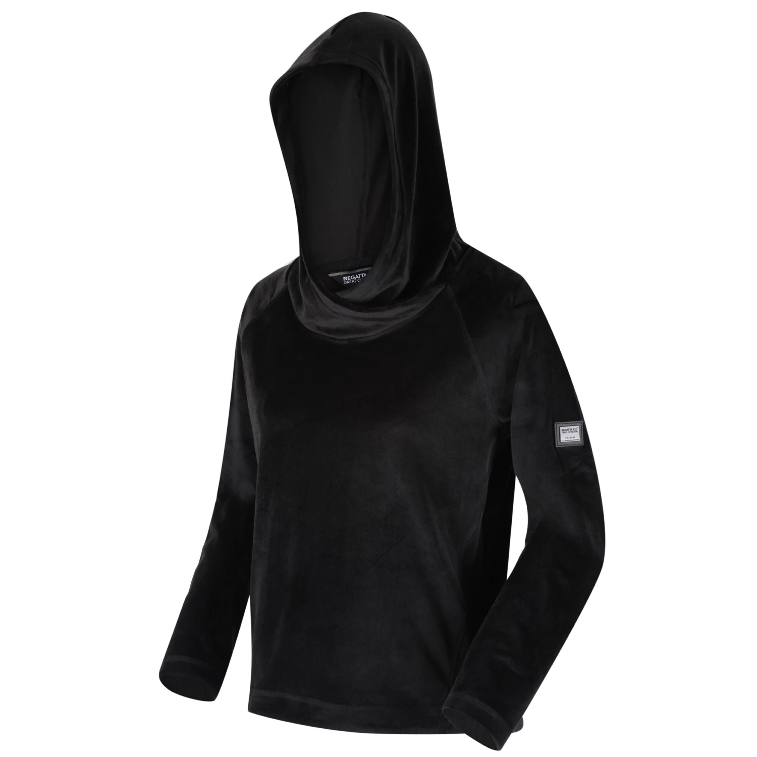 Regatta Ladies Kelilah Velour Fleece Hoody -BLACK Ladies Fleeces & Midlayers