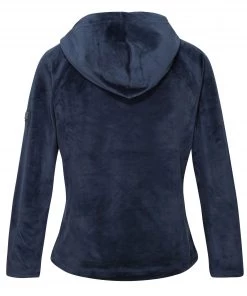 Regatta Ladies Kelilah Velour Fleece Hoody -NAVY (10, 14, 18 Only)