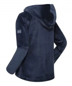 Regatta Ladies Kelilah Velour Fleece Hoody -NAVY (10, 14, 18 Only)