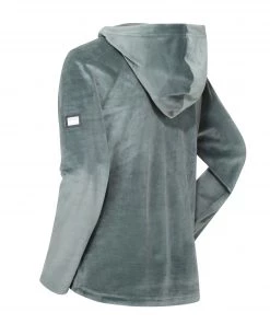 Regatta Ladies Kelilah Velour Fleece Hoody -BALSAM GREEN Ladies Fleeces & Midlayers