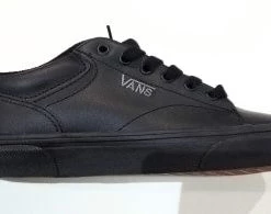 Mens Footwear Vans Mens Seldan Leather Tumble Shoe -BLACK/BLACK