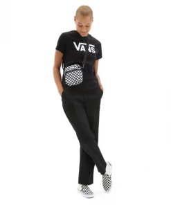 Ladies Polos, Tees & Shirts Vans Ladies Flying V Crew Tee -BLACK