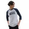 Vans Mens Raglan Tee -ATHLETIC/NAVY Mens Polos, Tees & Shirts