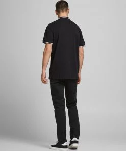 Jack & Jones JJEJERSEY Polo -BLACK Mens Polos, Tees & Shirts