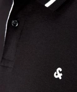 Jack & Jones JJEJERSEY Polo -BLACK Mens Polos, Tees & Shirts