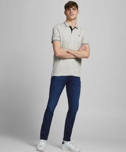Mens Polos, Tees & Shirts Jack & Jones JJEJERSEY Polo -LIGHT GREY